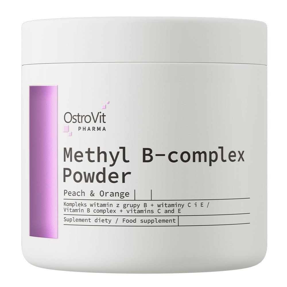 methyl B-complex, powder, peach orange, vitamin B, supplement