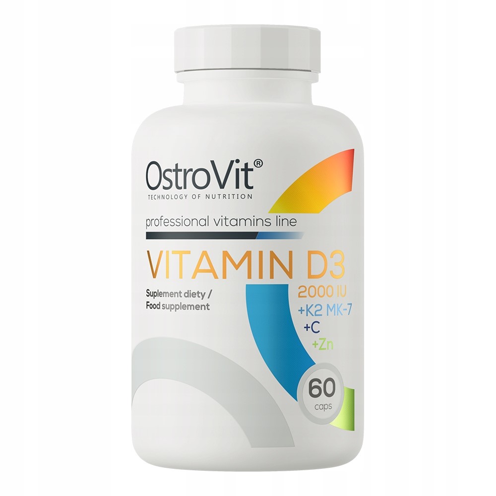 OstroVit Vitamin D3 2000 IU + K2 MK-7 + C + Zn - 60 Caps