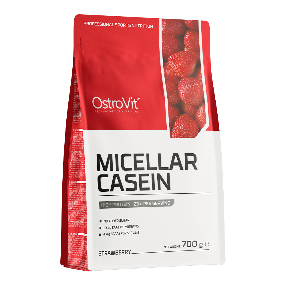 protein, micellar casein, strawberry, powder, packaging