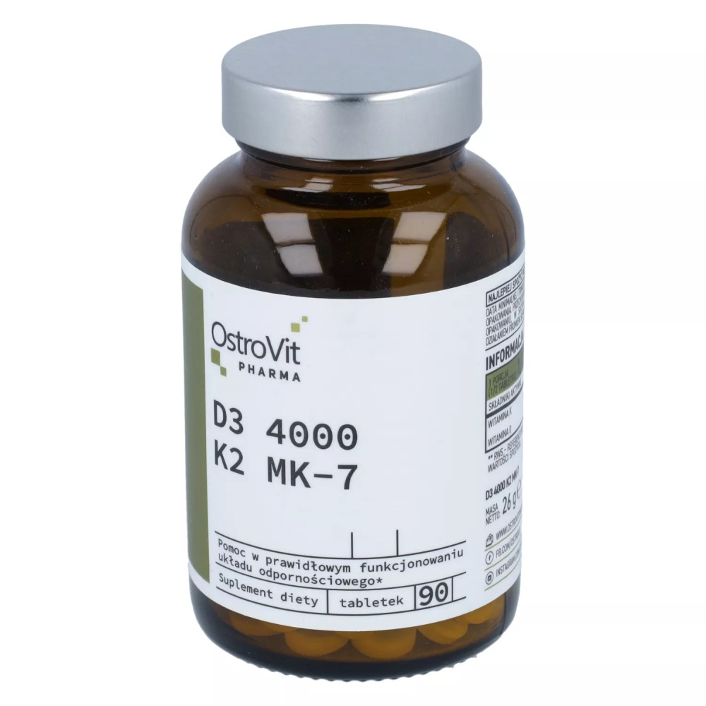 OstroVit Pharma D3 4000 K2 MK-7 - 90 Tabs