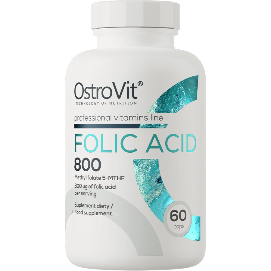 OstroVit Folic Acid 800 - 60 caps - Methyl Folate 5-MTHF