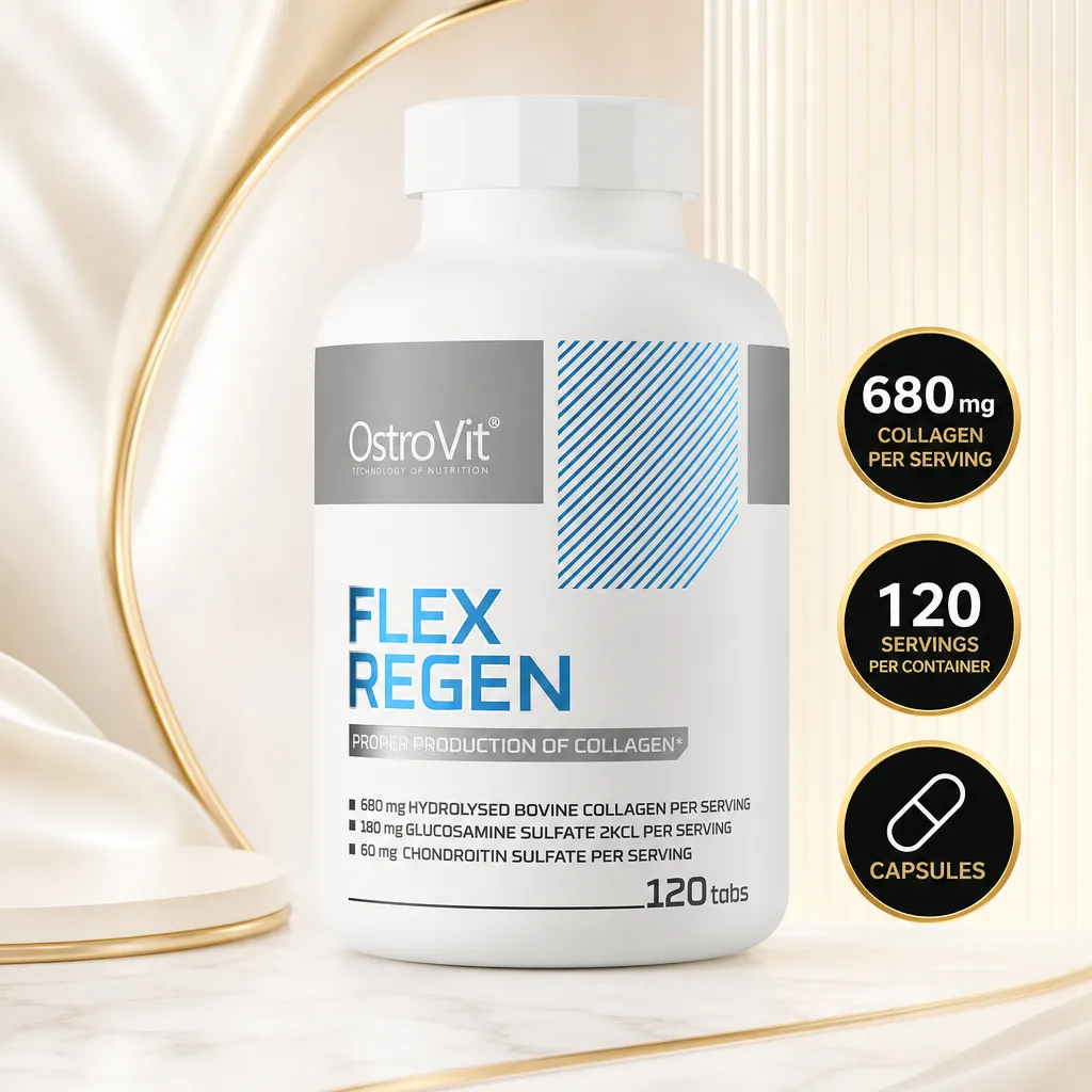 OstroVit Flex Regen joint support supplement with hydrolysed bovine collagen, glucosamine, chondroitin and 120 capsules