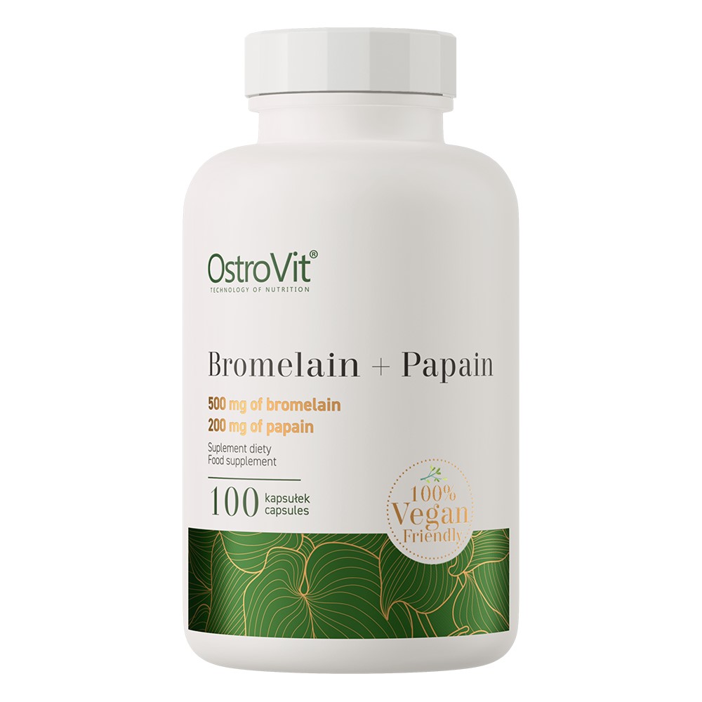 OstroVit Bromelain + Papain Vege - 100 caps