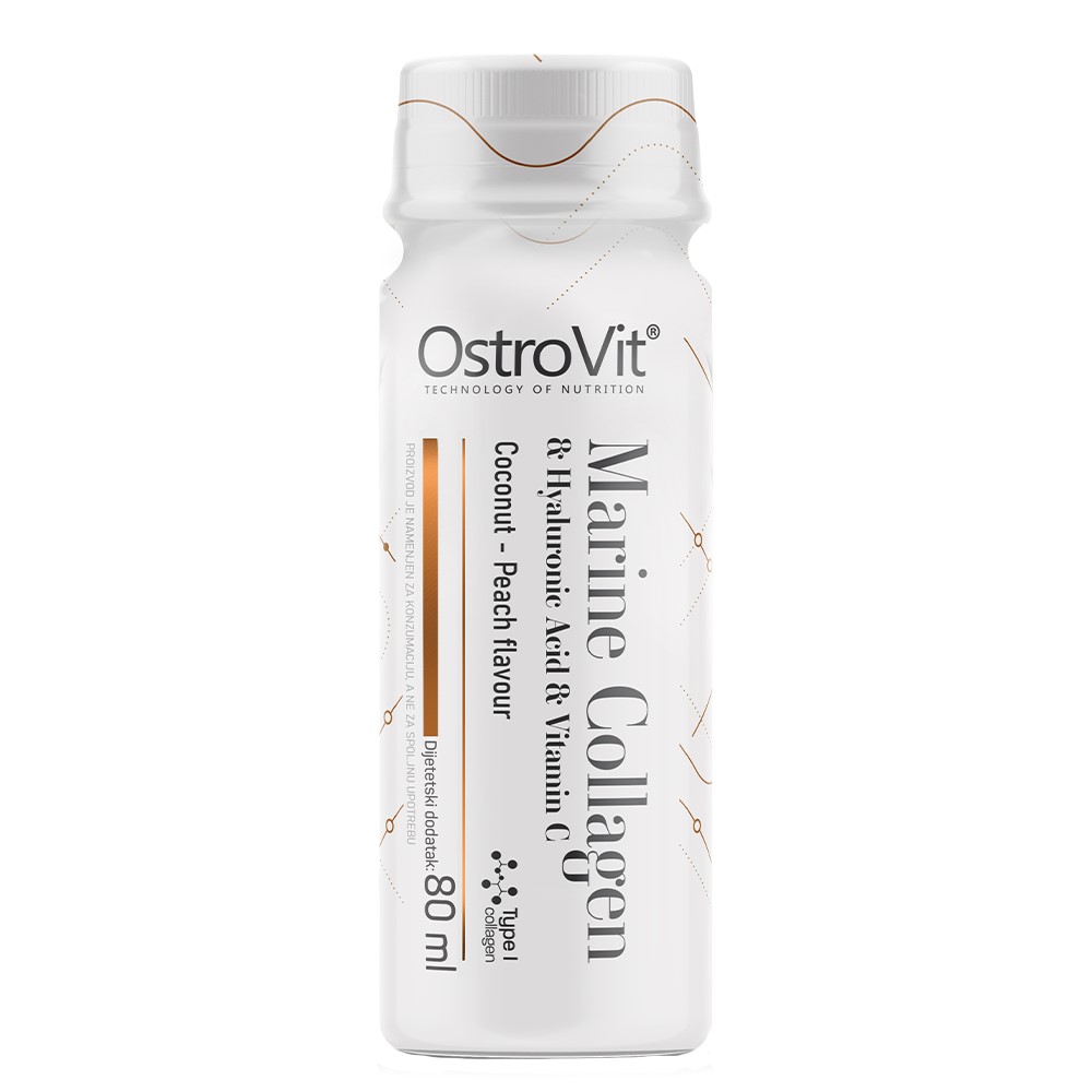 OstroVit Marine Collagen Shot - 80ml Coconut & Peach (Set of 10)